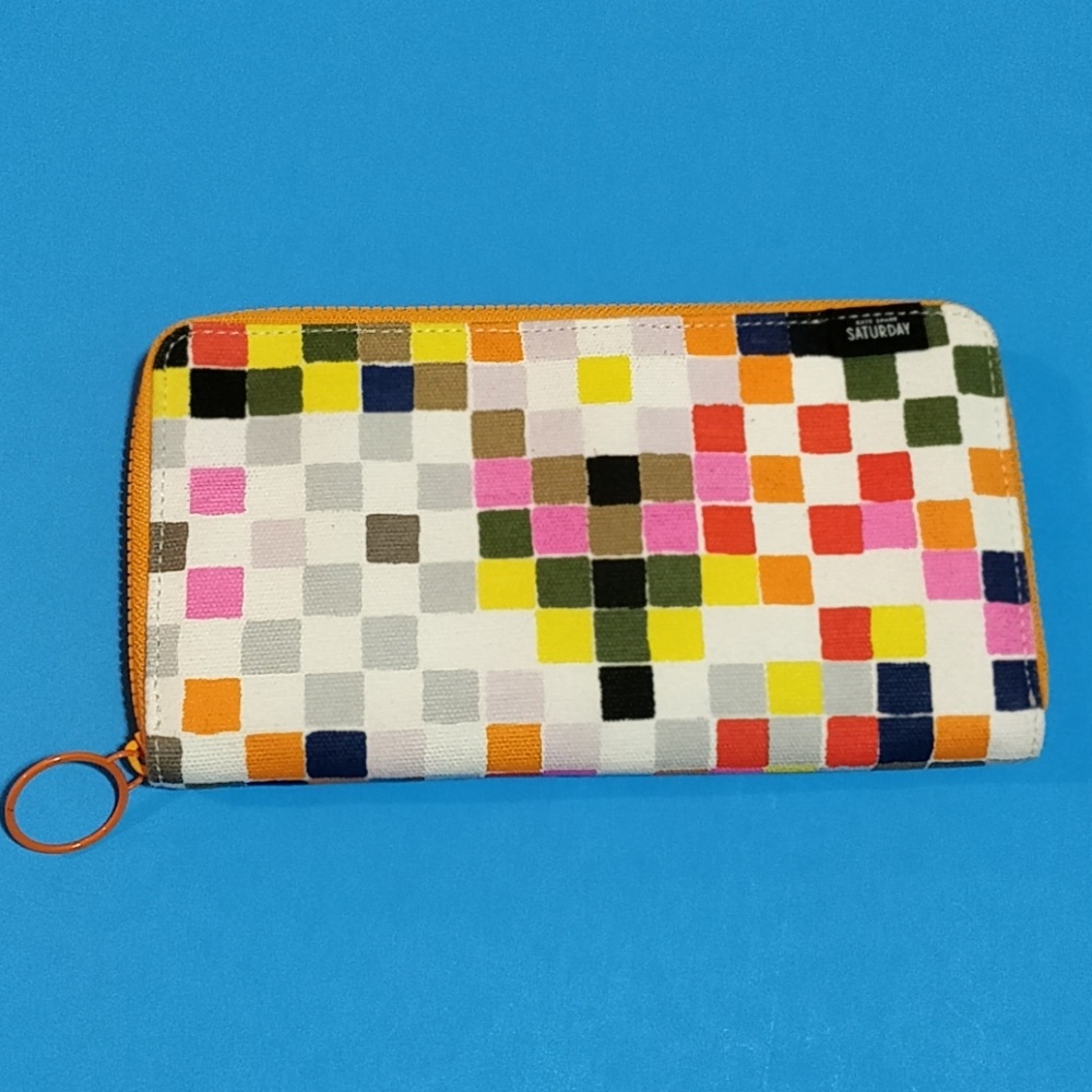 * Kate Spade Saturday Checked Zip Around